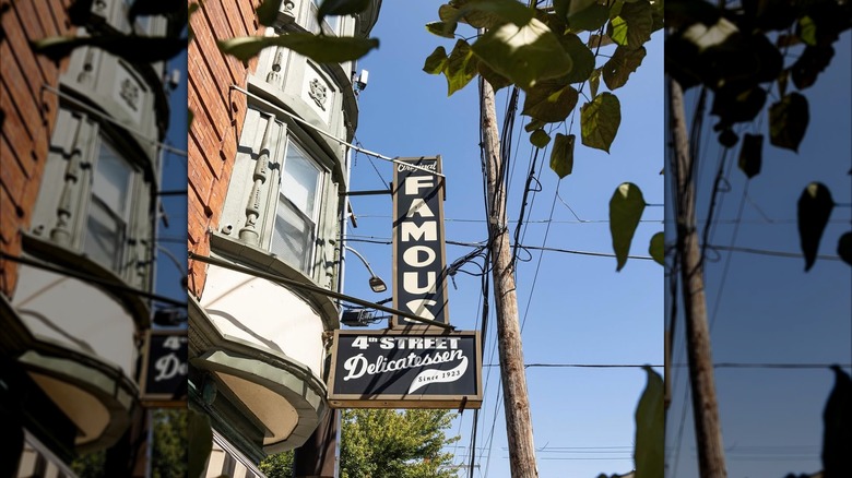 Exterior of Famous 4th Street Deli, daytime