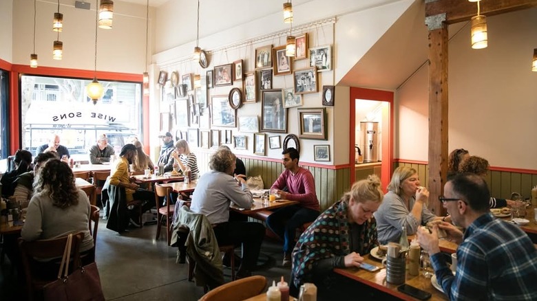 Interior of Wise Sons, busy, in San Francisco