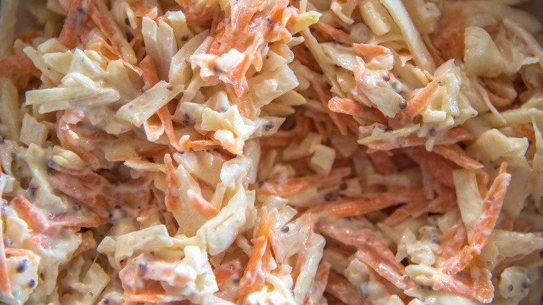 Coleslaw close up