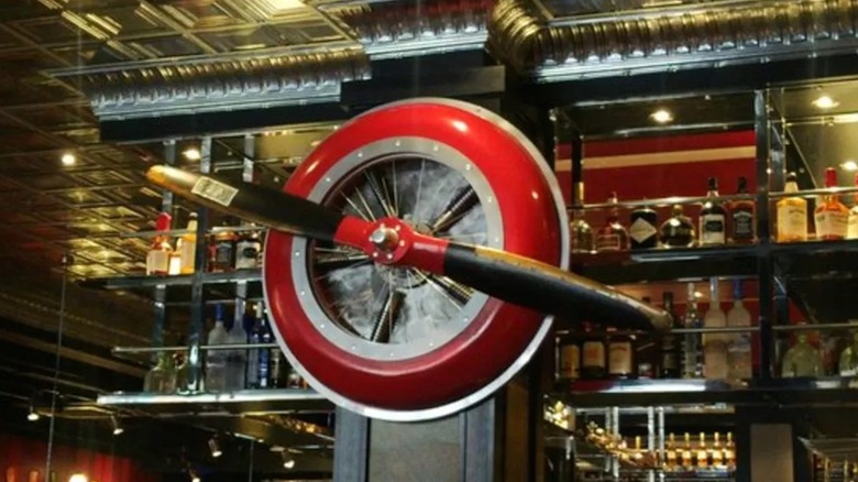 A plane propeller in a TGI Friday's location in the UK