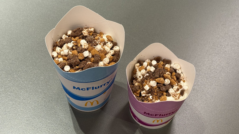 Regular and mini S'mores McFlurry at McDonald's