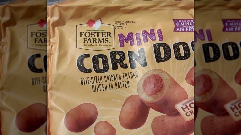 Bag of Foster Farms mini corn dogs