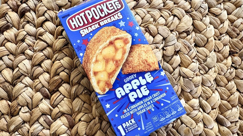 Hot Pockets Snack Breaks Gooey Apple Pie in a patriotic box