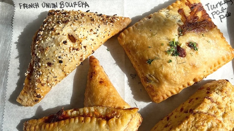 A number of pasties from Larder Delicatessen & Bakery.