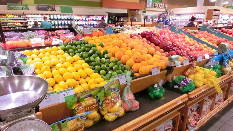 The fruit and produce department inside a Publix grocery store