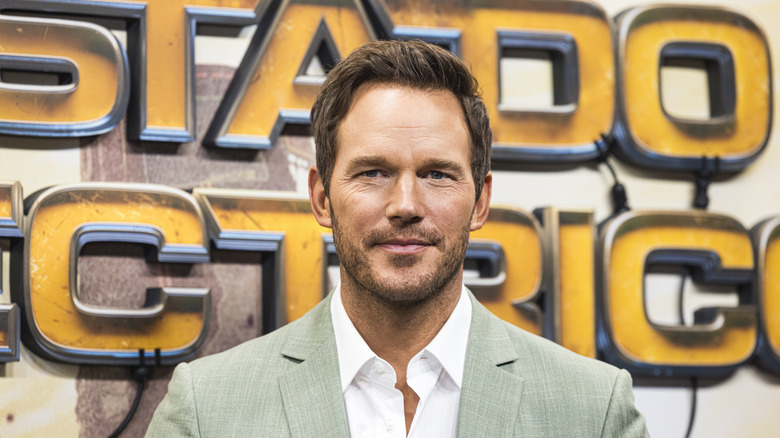 Close up of Christ Pratt on red carpet