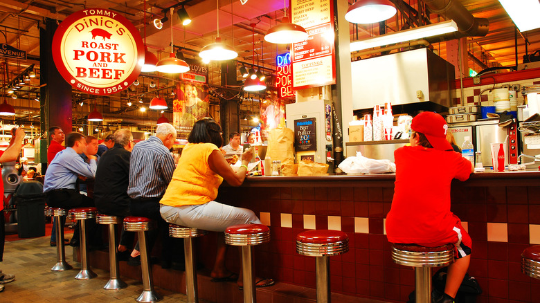 Tommy Dinic's sandwich counter in Reading Terminal, Philadelphia