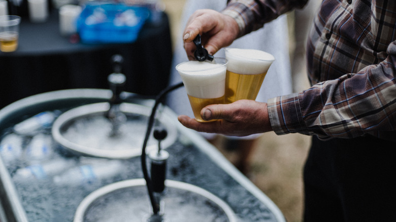 Serving beer from keg