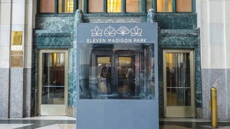 Exterior of the three-Michelin-starred Eleven Madison Park.