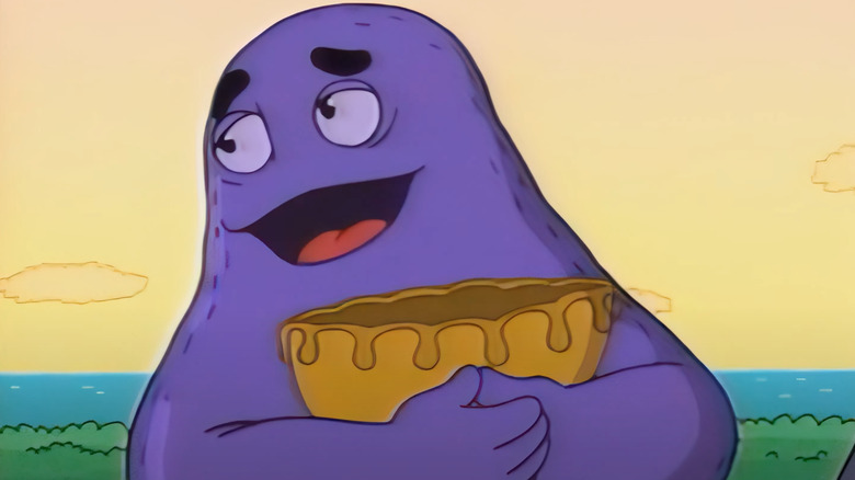 Cartoon Grimace character