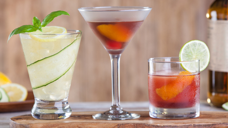 Assorted craft cocktails