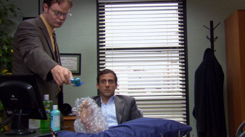 Steve Carell's grilled foot from The Office