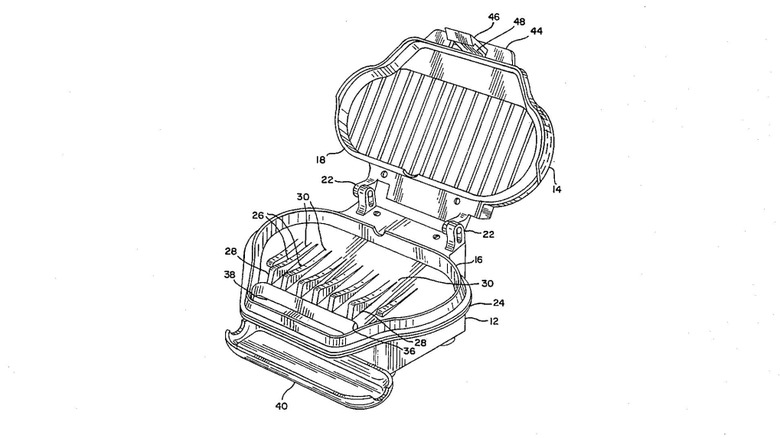Patent sketch for Michael Boehm's grill