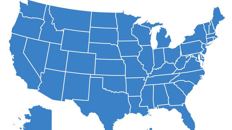 Picture of a U.S. map highlighted in blue