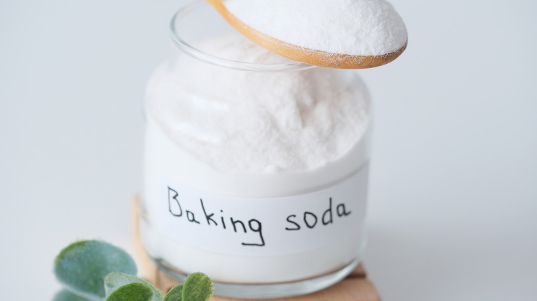Baking soda in a glass jar