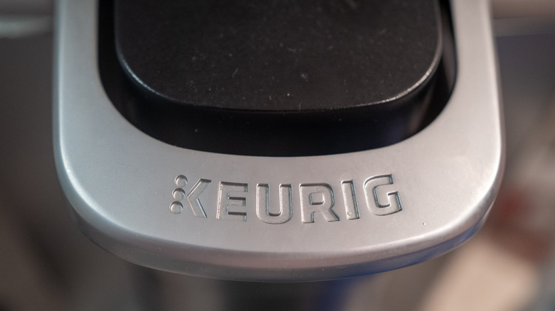Brewer handle on a Keurig coffee maker