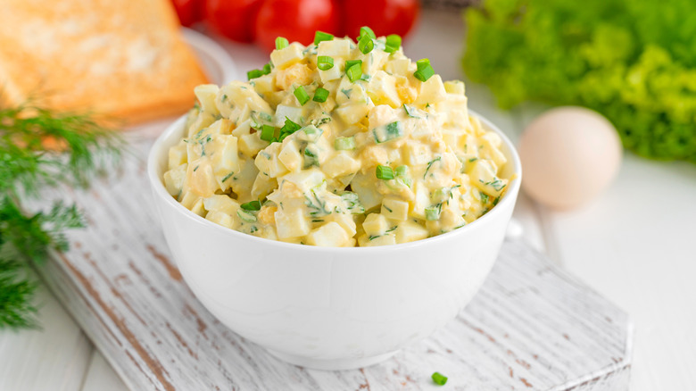 Bowl of egg salad