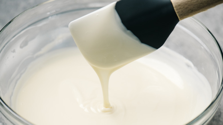 melted white chocolate