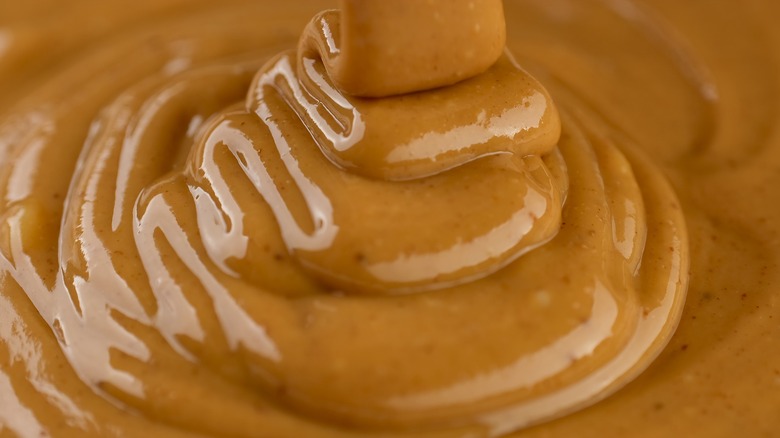 A mound of melted peanut butter