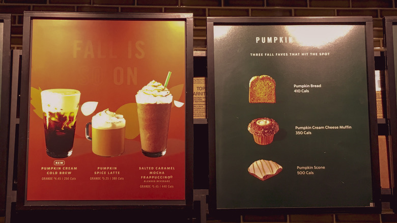 Starbucks fall menu