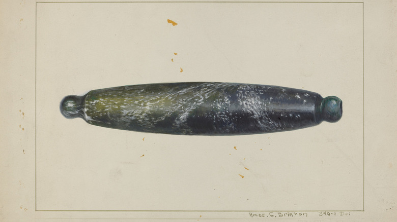 Glass rolling pin illustration
