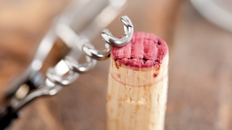 Wine cork and a wine key
