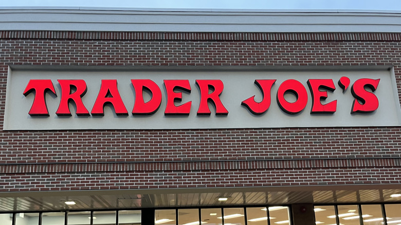 The signage on the outside of a Trader Joe's location