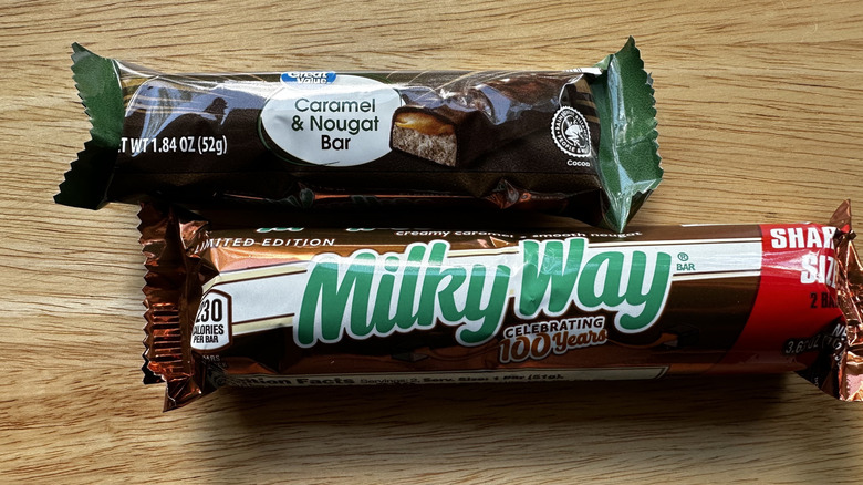 Great Value Caramel and Nougat Bar and Milky Way bar