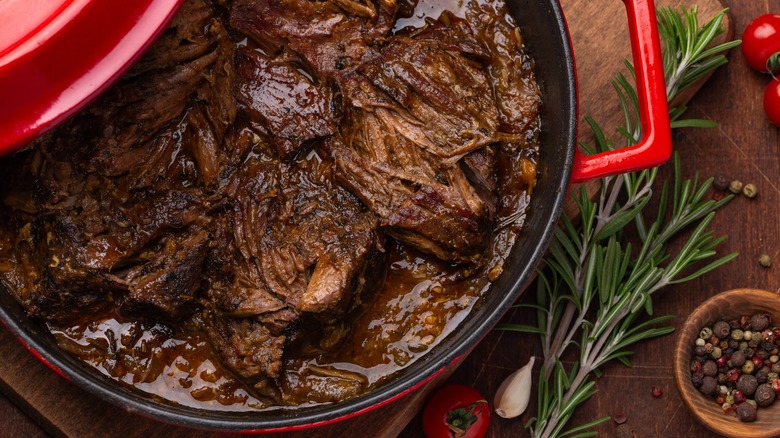 Steak in slow cooker