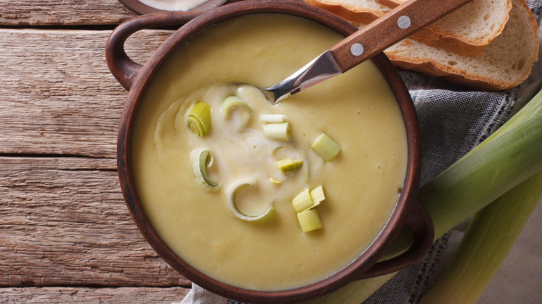 Vichyssoise with spoon
