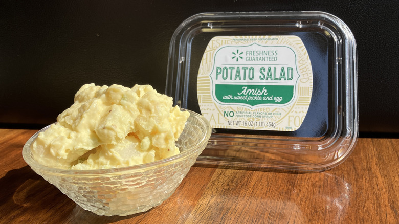 A bowl of Freshness Guaranteed Amish Potato Salad