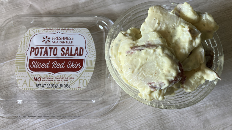 A bowl of Freshness Guaranteed Sliced Red Skin Potato Salad