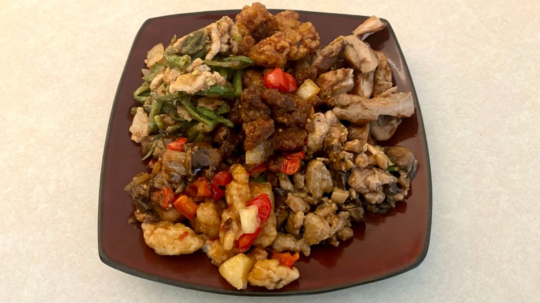 Panda Express entrees on a plate