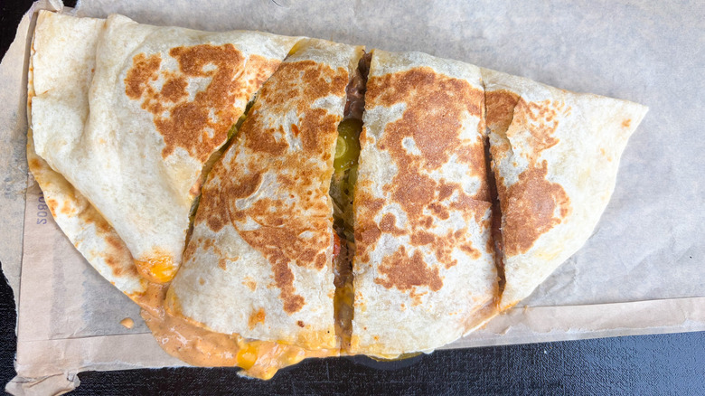 Spicy Steak & Potato Loaded Quesadilla