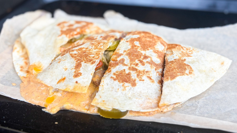 Spicy Steak & Potato Loaded Quesadilla