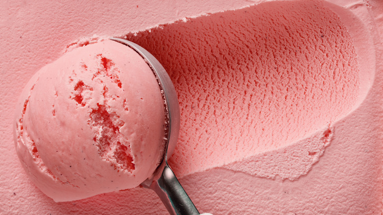 ice cream in scoop