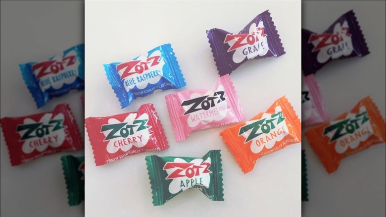 A collection of Zotz candy.
