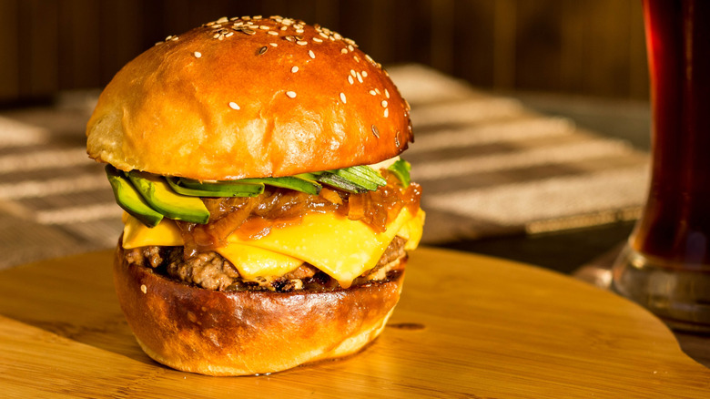 Burger with extra cheese