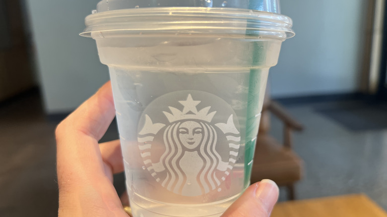 Starbucks cup of water