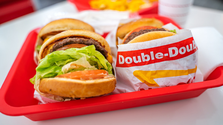 Double-Double burgers on try from In-N-Out