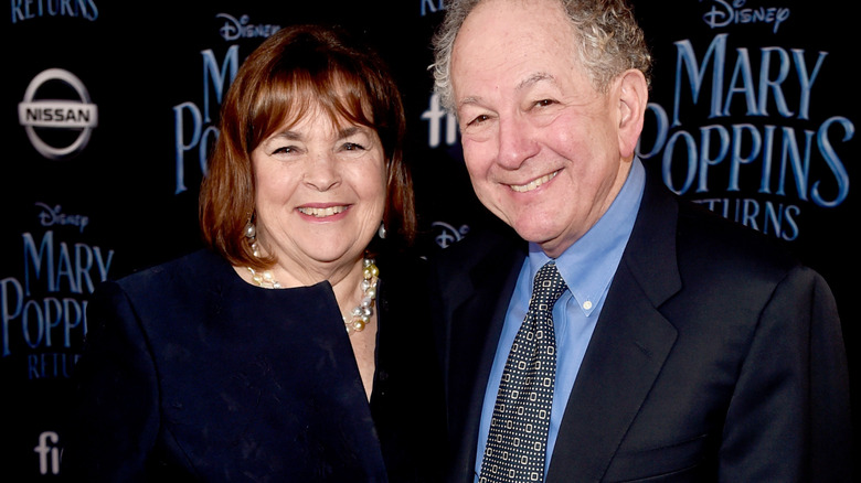 Ina Garten and Jeffrey Garten smile at a movie premiere