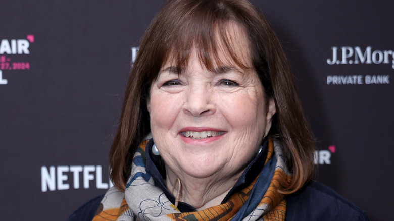 Ina Garten smiling and wearing scarf