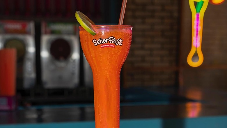 Colorful yard drink at Señor Frog's