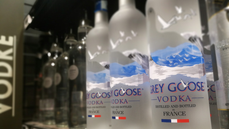 bottles of Grey Goose vodka