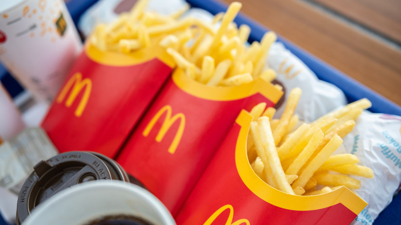 A row of McDonald's french fries