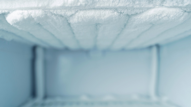 Excess frost buildup on freezer coils.