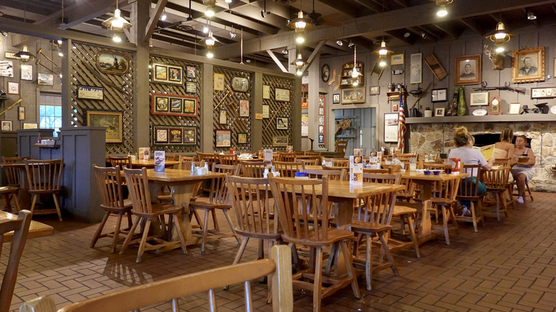 Interior of a Cracker Barrel restaurant
