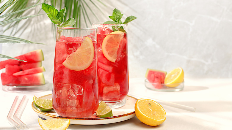 Refreshing watermelon cocktail