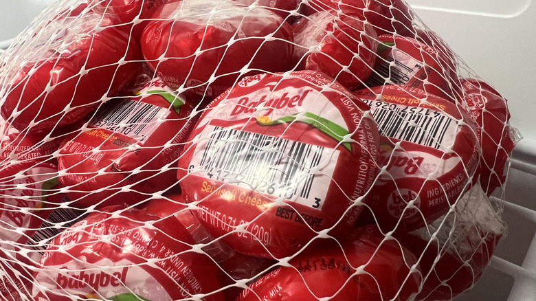 Bag of Babybel cheese rounds