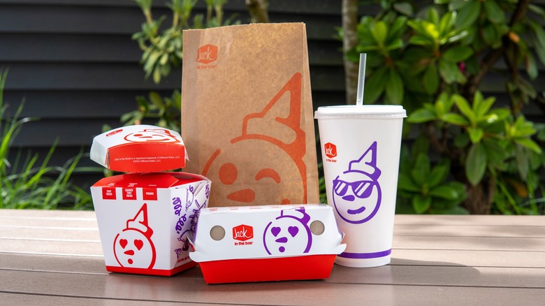 Jack in the Box meal outdoors